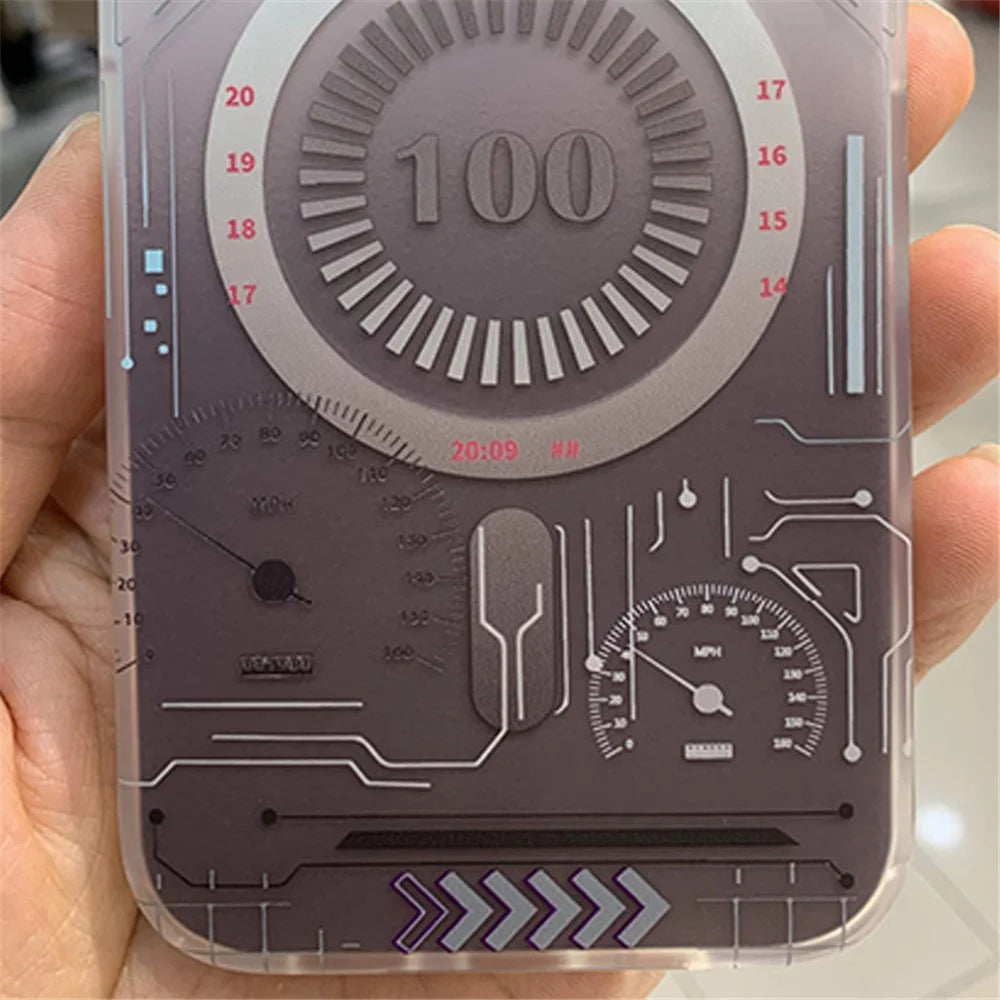 Magnetic Phone Case for iPhone 13 Pro Max 6.7 inch Compatible with MagSafe, Circuit Board Pattern IMD TPU Shock-Absorption Cover - Grey - 2