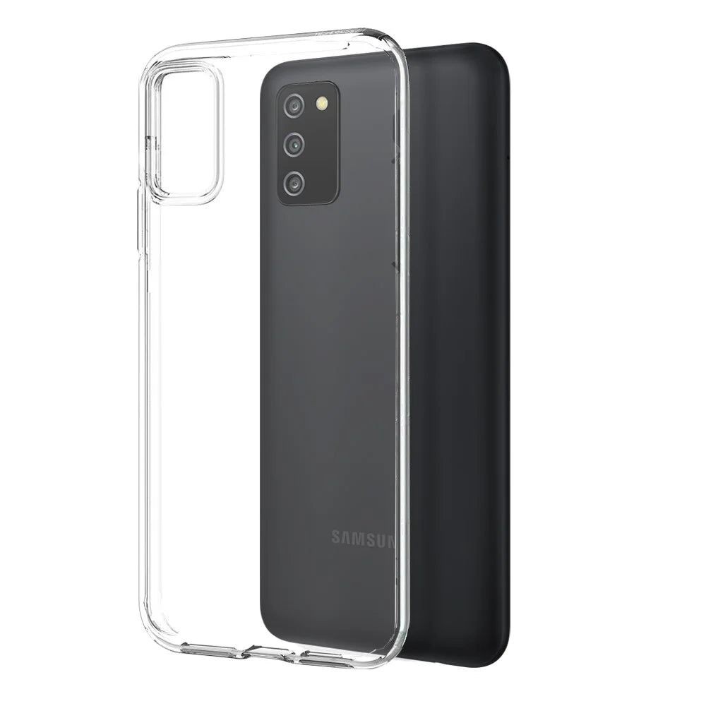 NORTHJO For Samsung Galaxy A03s (164.2mm) Phone Case Flexible TPU Back Cover+ Clear Tempered Glass Screen Protector - Transparent - 2