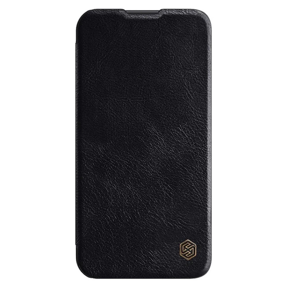 NILLKIN Qin Pro Series for Samsung Galaxy S23+ PU Leather Phone Case Card Holder Folio Flip Cover with Slide Lens Protector - Black - 4