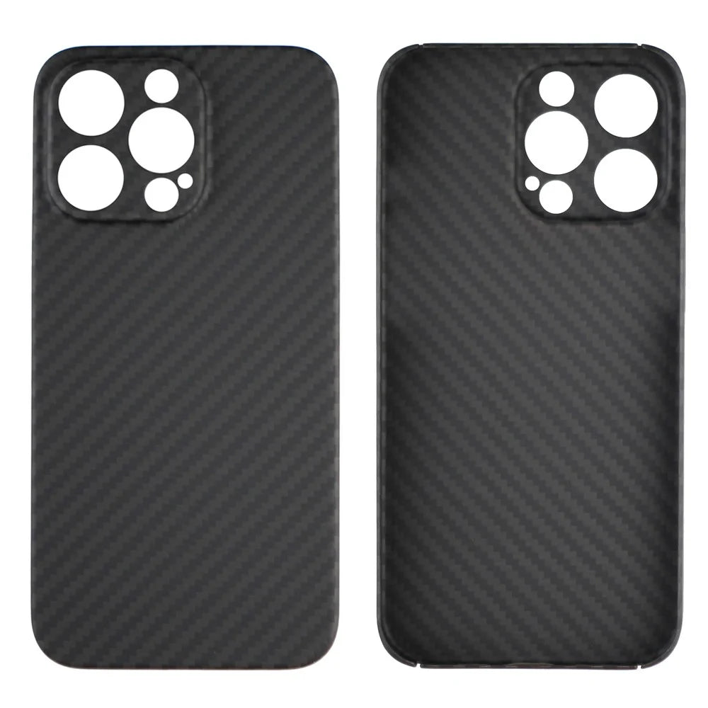 For iPhone 12 Pro Case Shockproof Aramid Fiber 1500D Coarse Texture Protective Phone Cover - Matte Black - 3