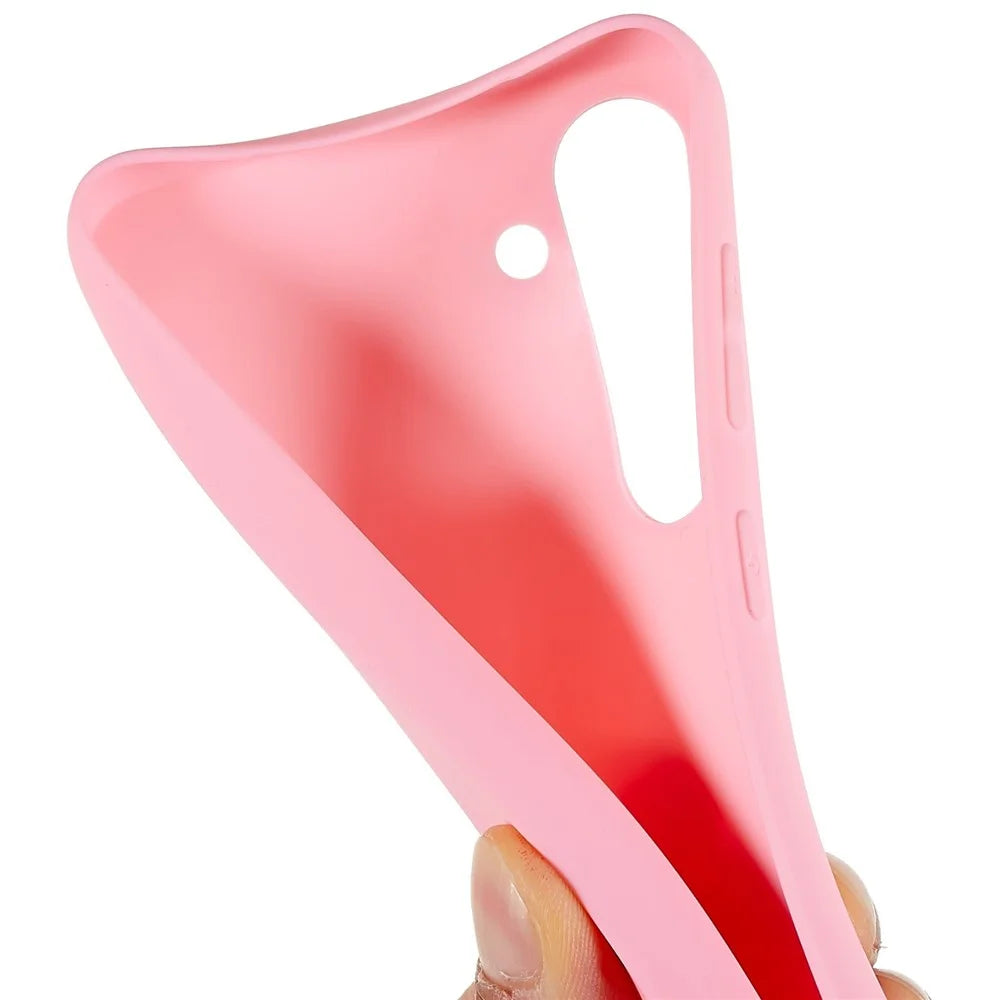 For Samsung Galaxy A54 5G Matte Back Shell, Anti-Fingerprint Soft TPU Phone Case Shockproof Protective Cover - Pink - 4