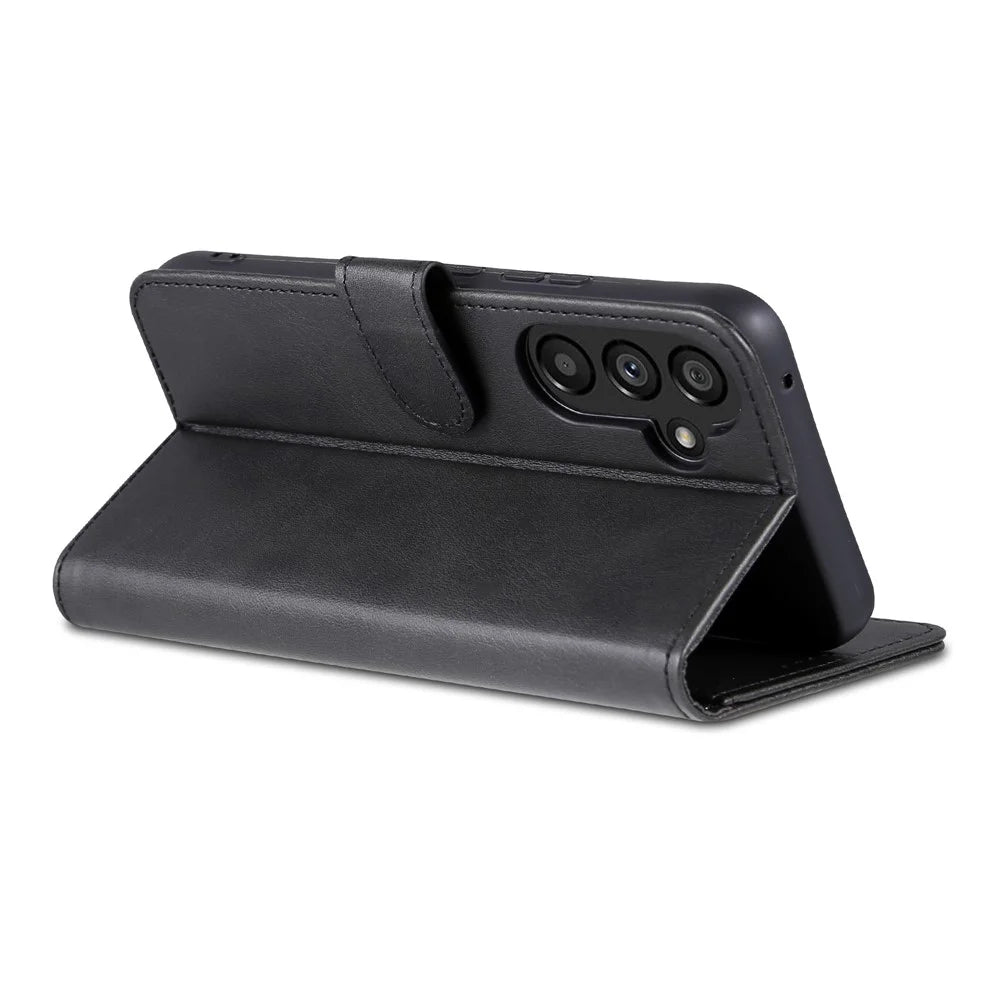 AZNS For Samsung Galaxy A34 5G Shockproof Phone Case Protective Magnetic Flip Leather Wallet Cover with Stand - Black - 4