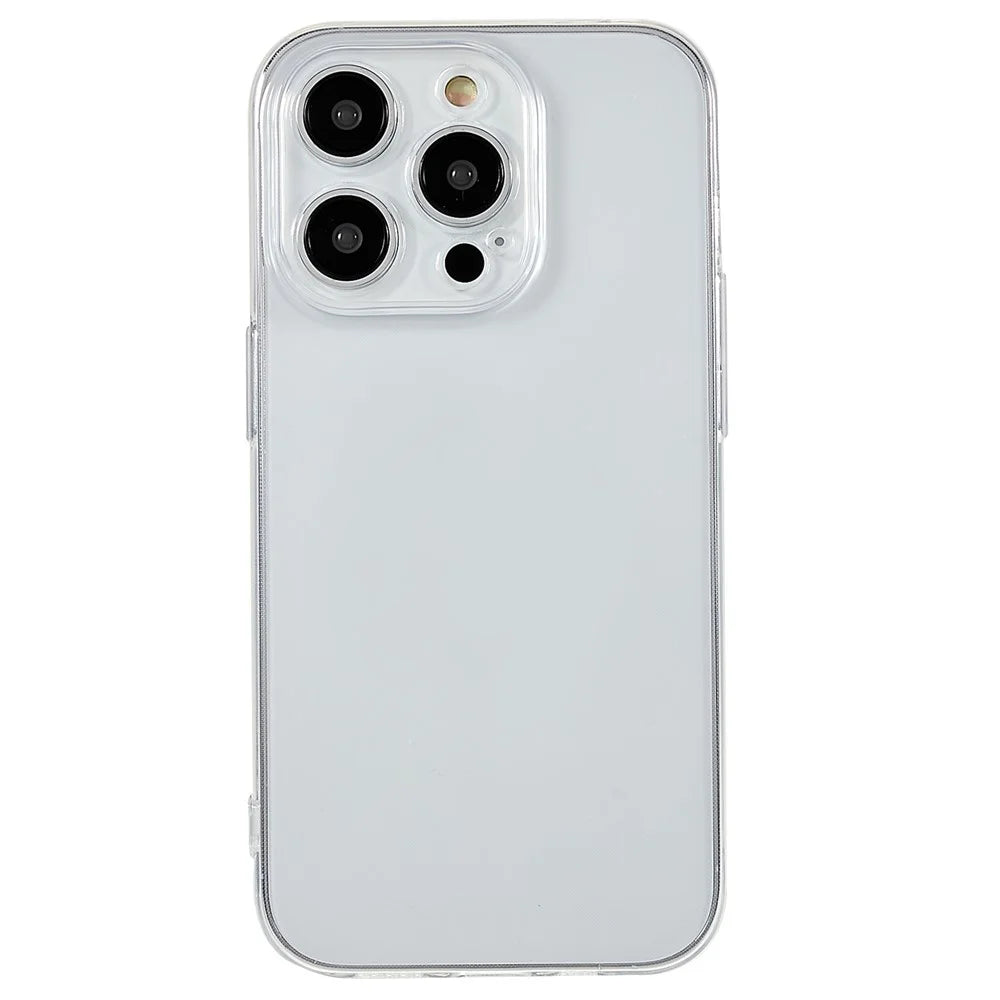 For iPhone 14 Pro Precise Lens Cutout Back Cover Ultra Thin Soft TPU Transparent Phone Case - 1