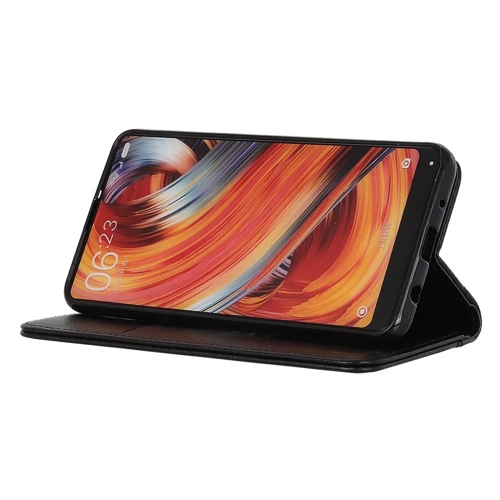 For OnePlus Nord CE 3 Lite 5G / Nord N30 5G Split Leather Stand Anti-drop Phone Case Litchi Texture Flip Wallet Phone Cover - Black - 3