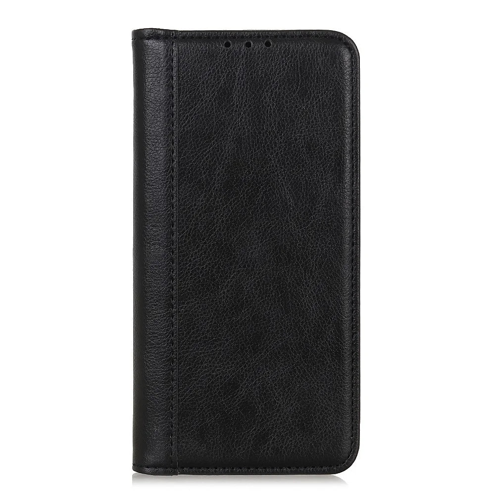 For OnePlus Nord CE 3 Lite 5G / Nord N30 5G Split Leather Stand Anti-drop Phone Case Litchi Texture Flip Wallet Phone Cover - Black - 7