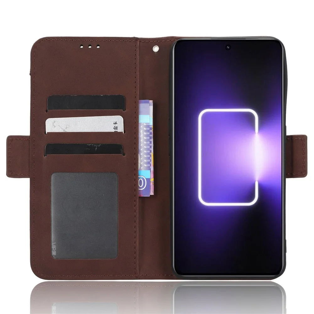 For Realme GT Neo 5 5G / Neo 5 240W 5G / Realme GT3 5G Wallet Phone Leather Case Multiple Card Slots Stand Cell Phone Cover - Brown - 2