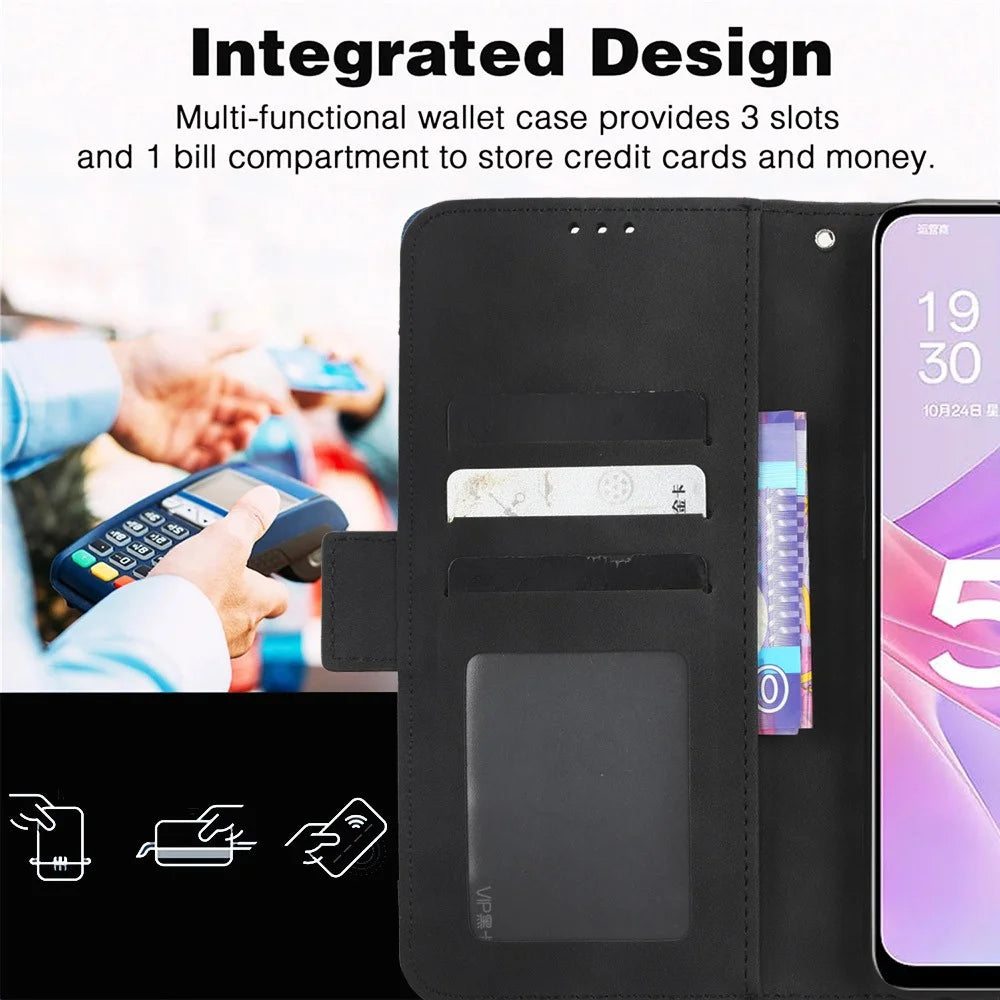 For Realme GT Neo 5 5G / Neo 5 240W 5G / Realme GT3 5G Wallet Phone Leather Case Multiple Card Slots Stand Cell Phone Cover - Brown - 5