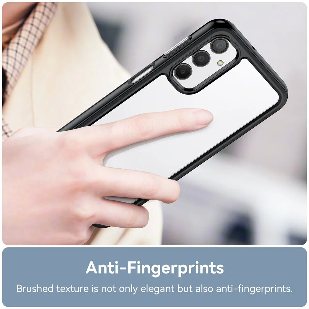 For Samsung Galaxy A24 4G (162.1 x 77.6 x 8.3mm) TPU + Acrylic Phone Case Anti-drop Phone Protective Cover - Black - 5