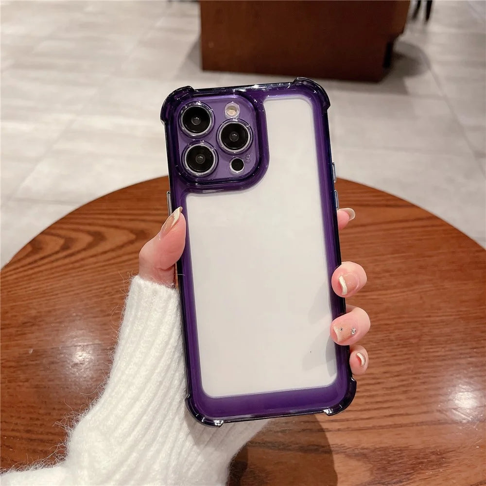 Shockproof Cell Phone Cover for iPhone 13 Pro Max 6.7 inch Four Corners Protection Phone Case - Purple - 2