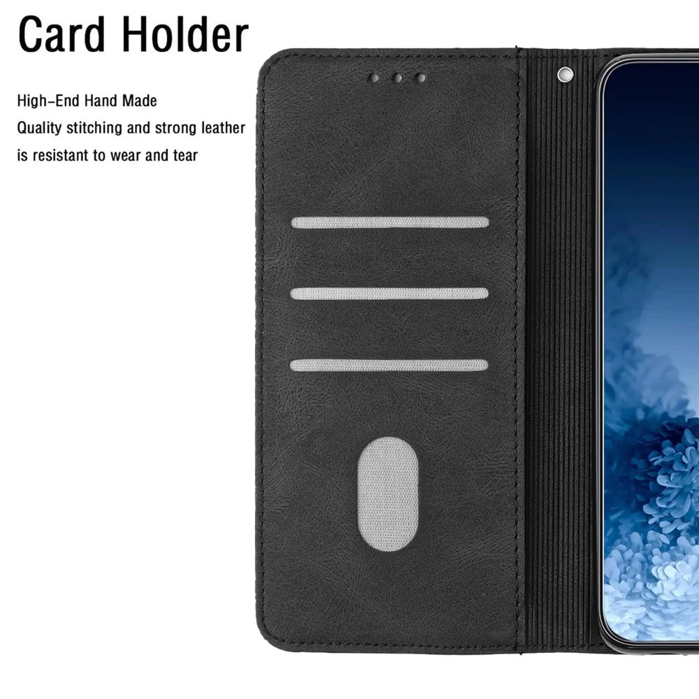 Flip Leather Phone Case For Samsung Galaxy A24 4G (162.1 x 77.6 x 8.3mm) Imprinting Mandala Flower Phone Wallet Cover Stand - Black - 4