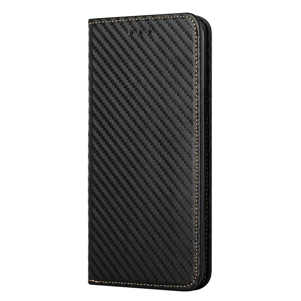 For Samsung Galaxy A24 4G (162.1 x 77.6 x 8.3mm) Full Protection PU Leather Phone Case Magnetic Phone Cover with Stand Wallet - Black - 6