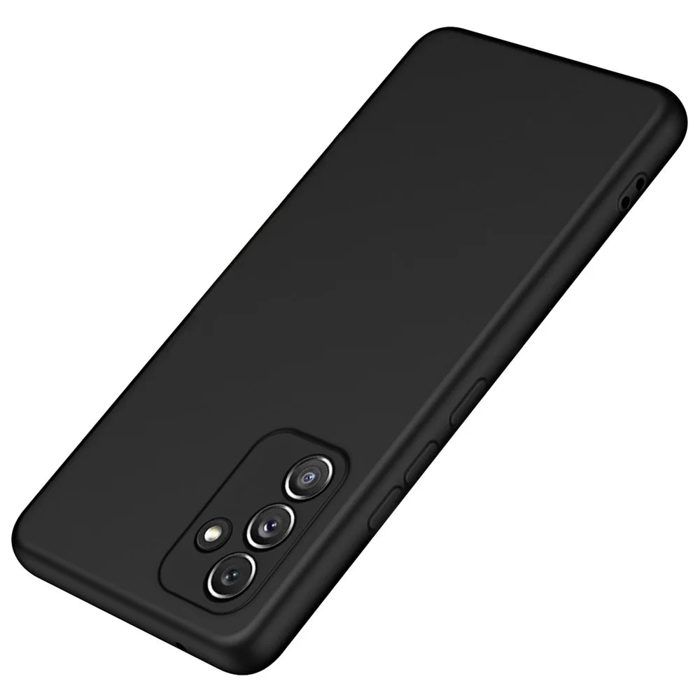For Samsung Galaxy A54 5G Fiber Lining Back Cover 2.2mm Thickness Rubberized TPU Phone Case - Black - 1