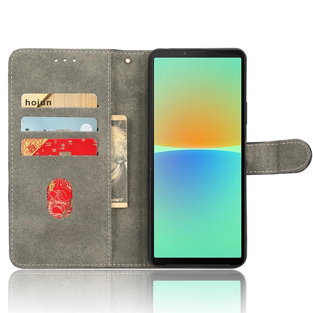 For Sony Xperia 10 IV 5G Phone Leather Case Stand Wallet RFID Blocking Phone Cover with Strap - Green - 2