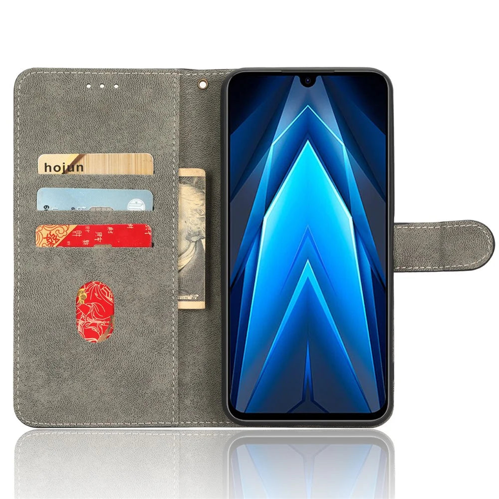 For TECNO Pova 4 Pro 4G LG8n Wallet Phone Case RFID Blocking Leather Stand Phone Cover with Strap - Blue - 2