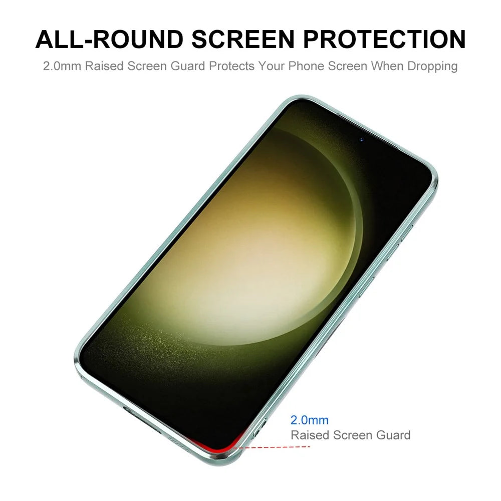 ENKAY HAT PRINCE For Samsung Galaxy S23+ Magnetic Phone Case Electroplating Clear Phone TPU Cover Lens Protection - Green - 3
