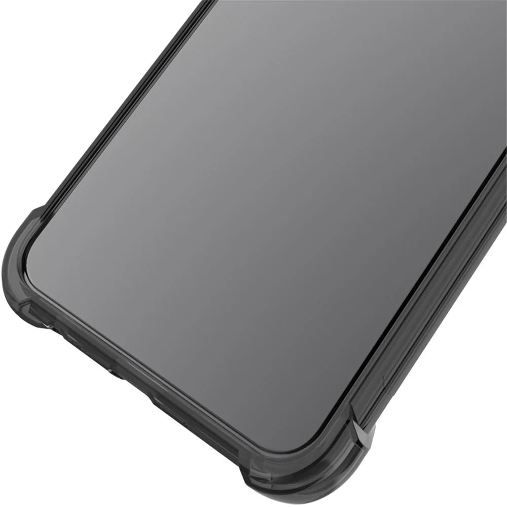 IMAK For Sony Xperia 10 V Soft Slim Fit TPU Phone Case Airbag Shockproof Cover - Transparent Black - 4