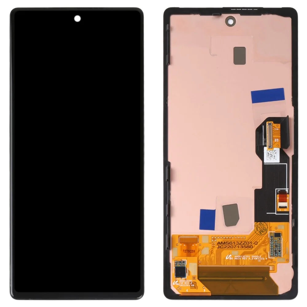 For Google Pixel 6a GX7AS / GB62Z / G1AZG OEM Grade S AMOLED Screen and Digitizer Assembly + Frame Part (without Logo) - 1