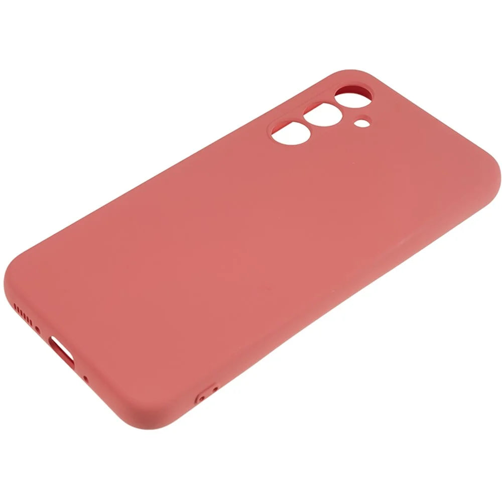 For Samsung Galaxy A34 5G Rubberized TPU Phone Case Soft Fiber Lining Anti-Scratch Cover - Hawthorn Red - 5