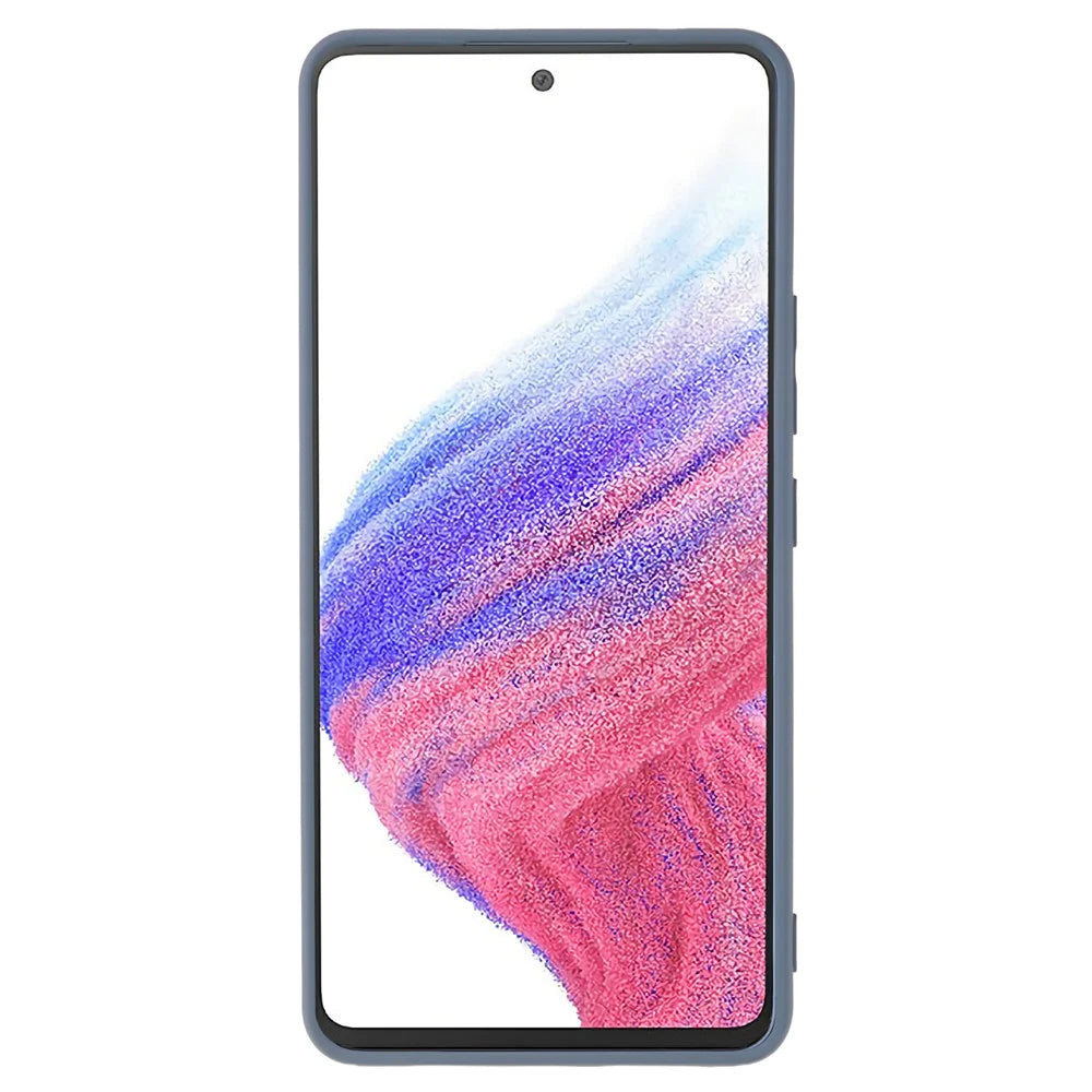For Samsung Galaxy A53 5G Soft TPU Case Rubberized Anti-Scratch Fiber Lining Inside Phone Cover - Lavender - 3