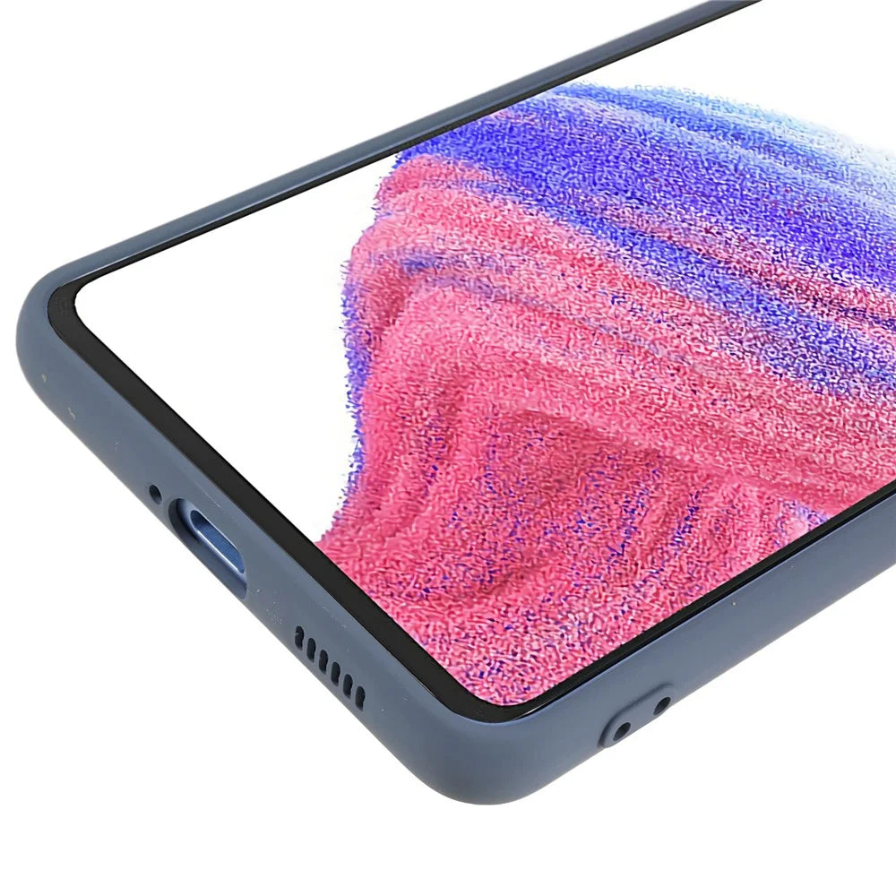 For Samsung Galaxy A53 5G Soft TPU Case Rubberized Anti-Scratch Fiber Lining Inside Phone Cover - Lavender - 7