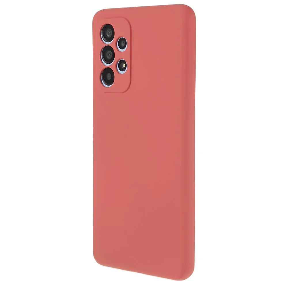 TPU Phone Case for Samsung Galaxy A33 5G , Rubberized Anti-Slip Cover with Soft Fiber Lining - Hawthorn Red - 1