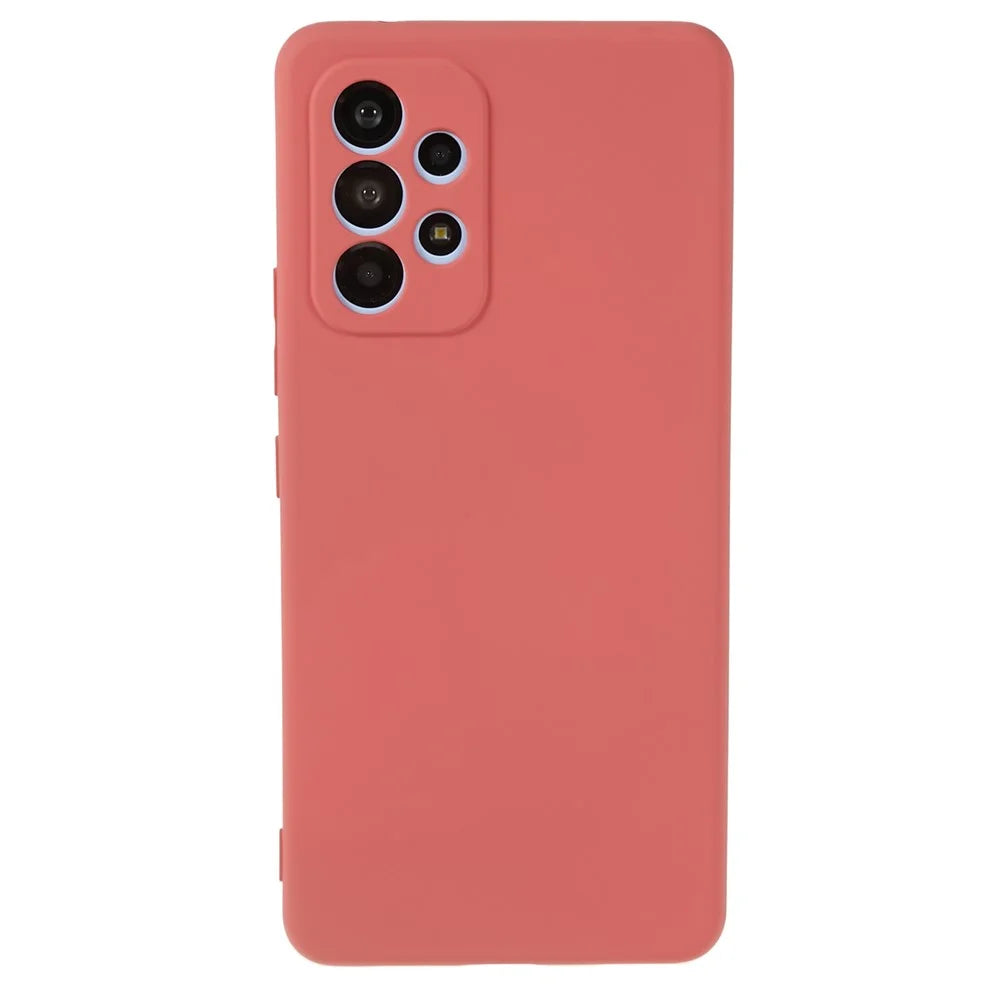 TPU Phone Case for Samsung Galaxy A33 5G , Rubberized Anti-Slip Cover with Soft Fiber Lining - Hawthorn Red - 2