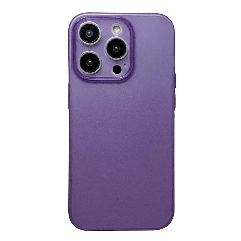 Slim Phone Case for iPhone 13 Pro 6.1 inch Shockproof Cover Precise Cutout Matte TPU Case - Dark Purple - 1