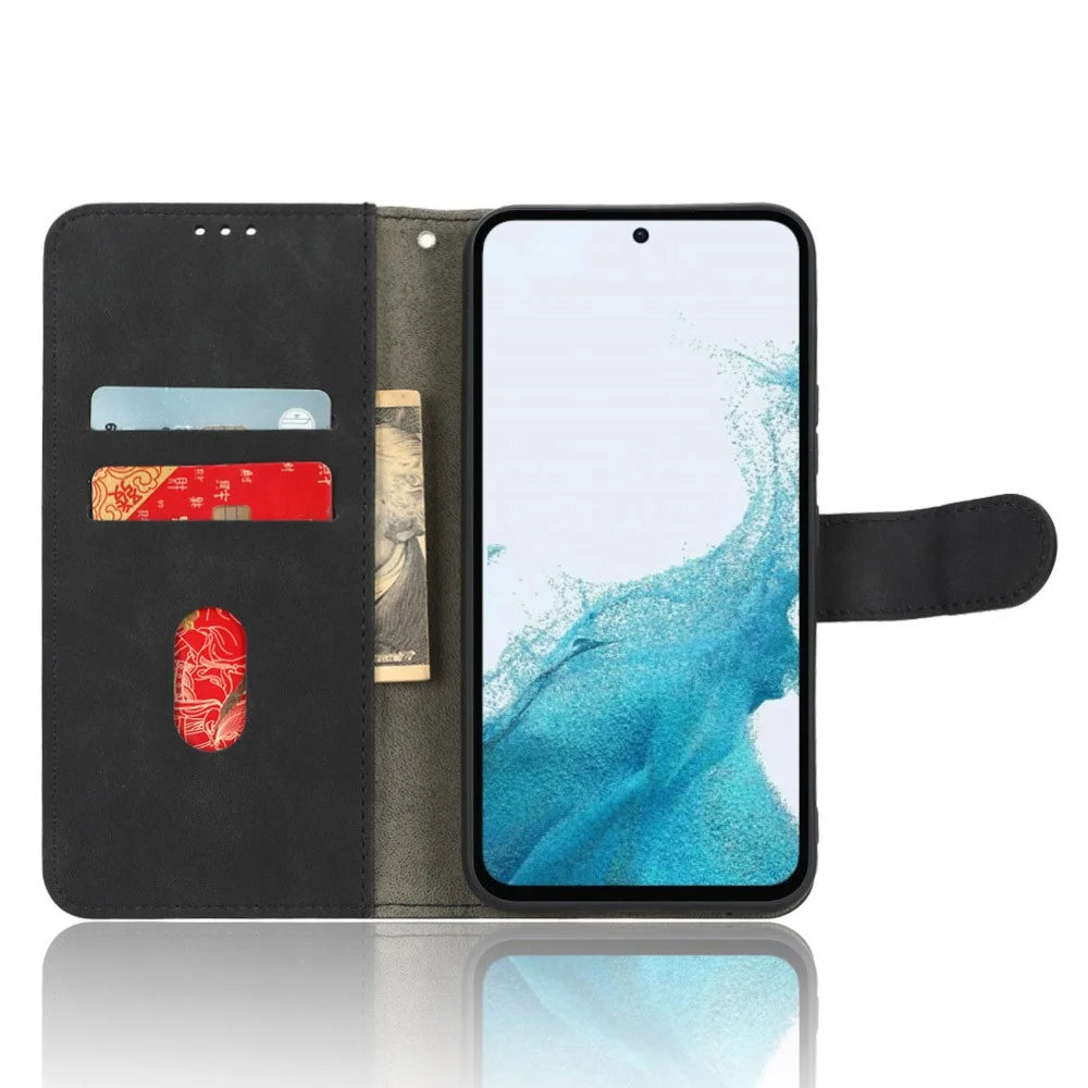 For Samsung Galaxy M14 5G Leather Stand Wallet Mobile Case Shockproof Phone Cover - Black - 2