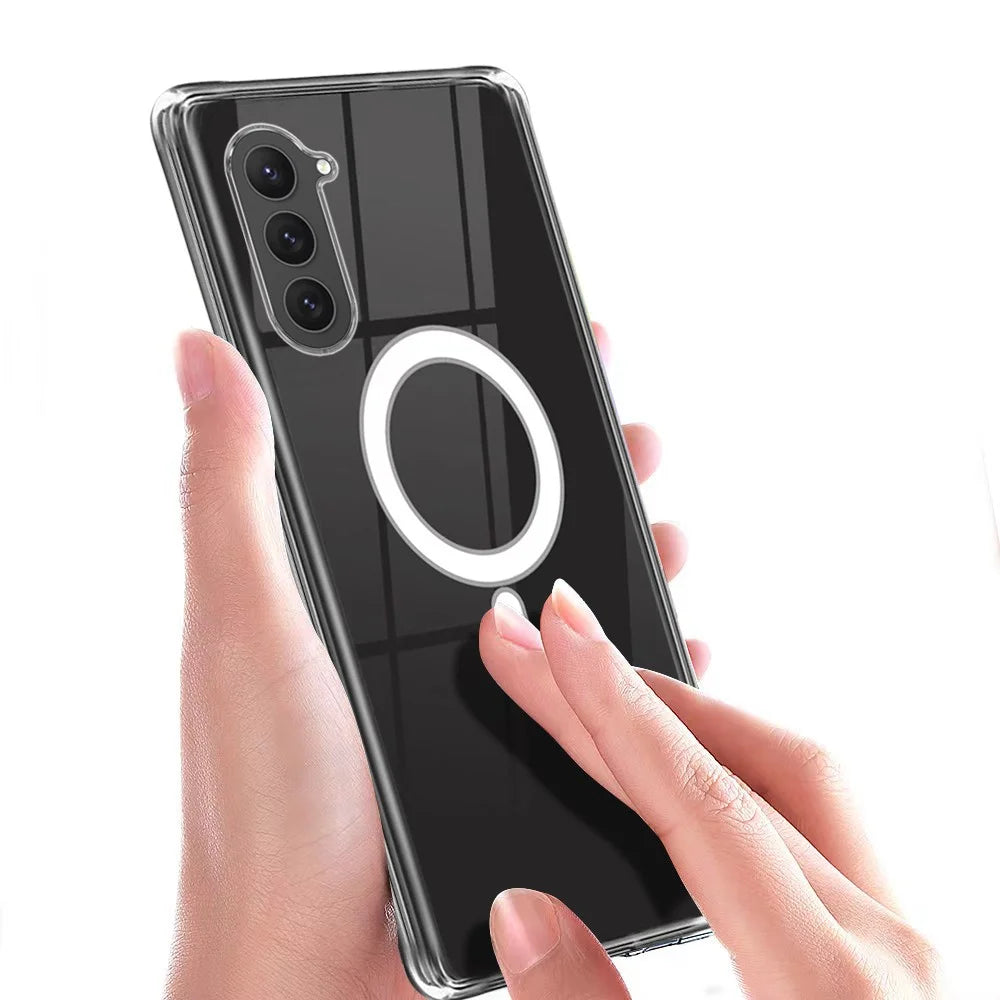 Acrylic TPU Clear Case for Samsung Galaxy S23+ Cell Phone Cover Magnetic Case Protective Shell - 2