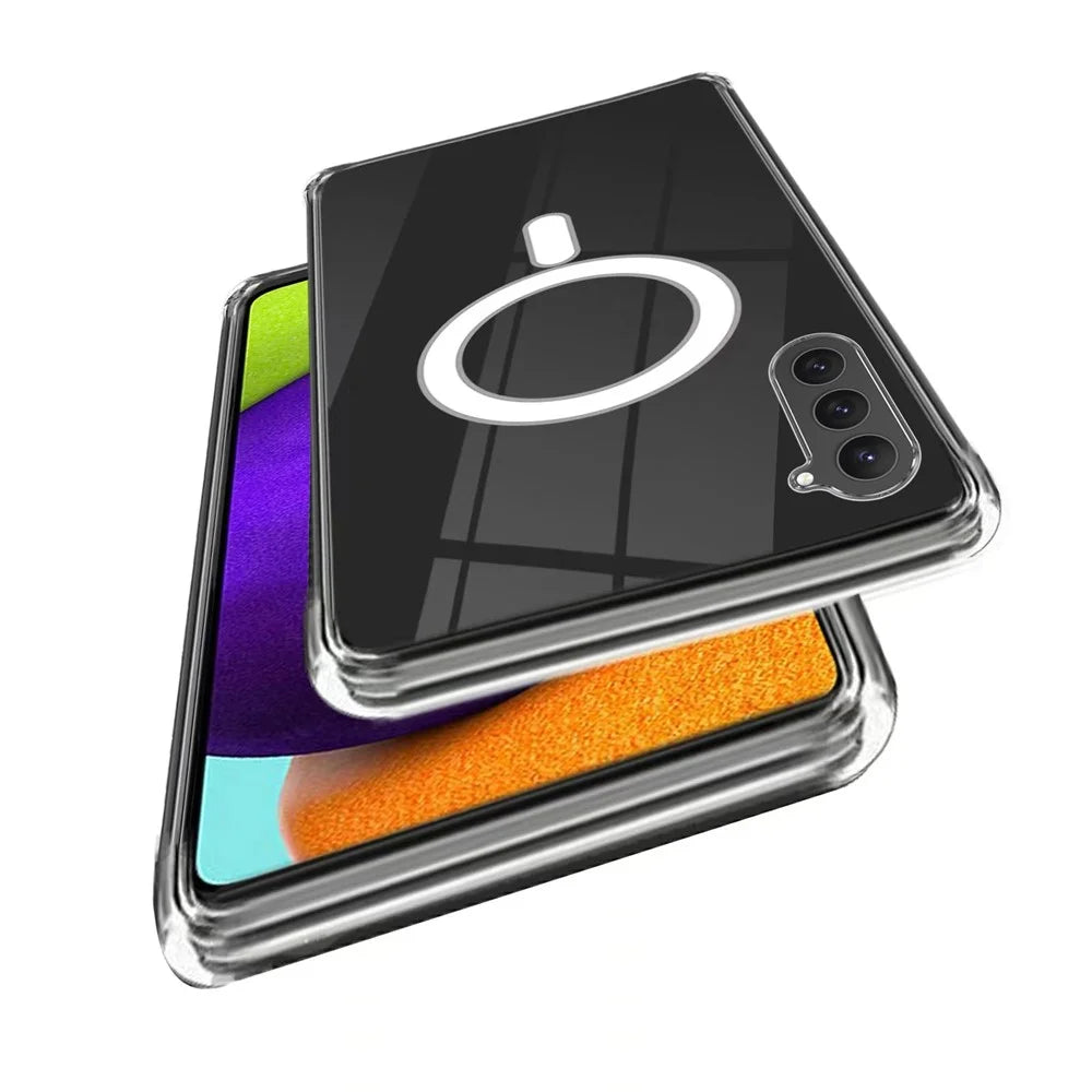 Acrylic TPU Clear Case for Samsung Galaxy S23+ Cell Phone Cover Magnetic Case Protective Shell - 5