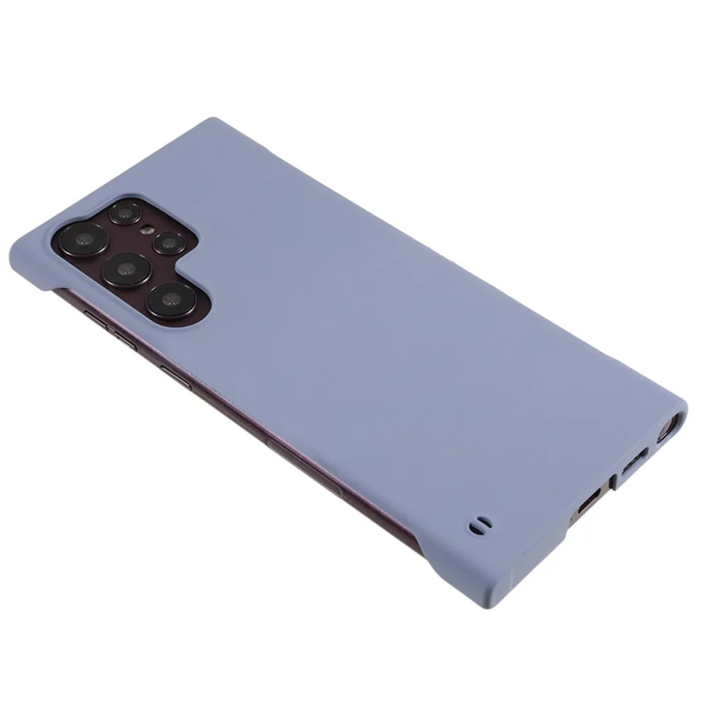 For Samsung Galaxy S22 Ultra 5G Skin-touch Frameless Phone Case Hard PC Phone Cover - Lavender Grey - 4