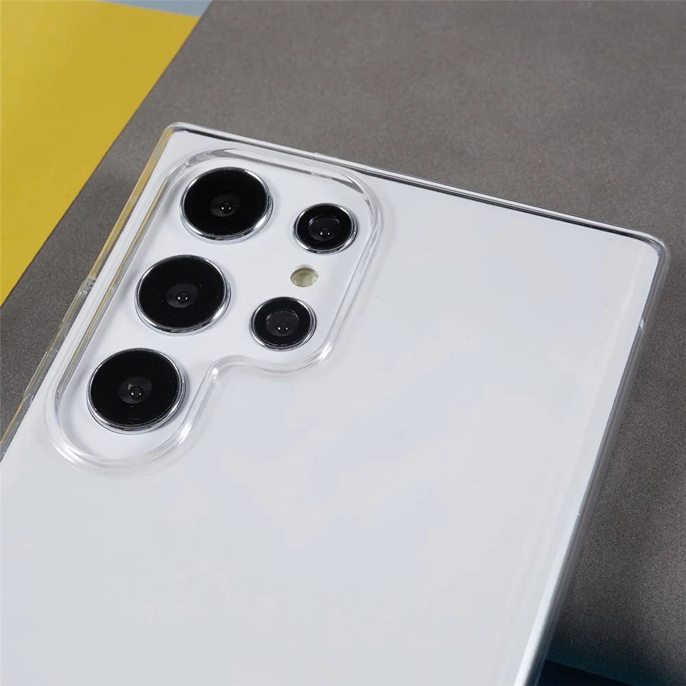 For Samsung Galaxy S22 Ultra 5G Hard PC Cell Phone Protective Cover Transparent Phone Case - 6