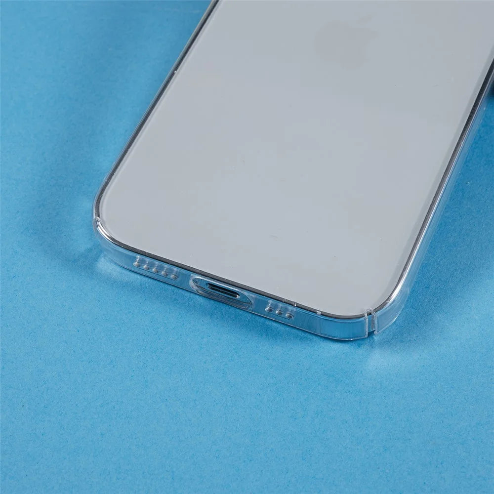 For iPhone 12 Pro 6.1 inch Shockproof Smartphone Back Cover Clear PC Mobile Phone Case - 7