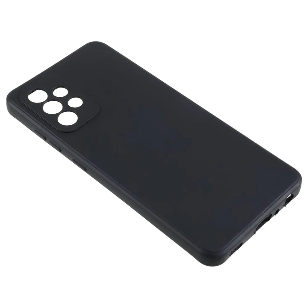 For Samsung Galaxy A52 5G Straight Edge TPU Phone Case Lens Precise Cutout Anti-drop Cover - Black - 4