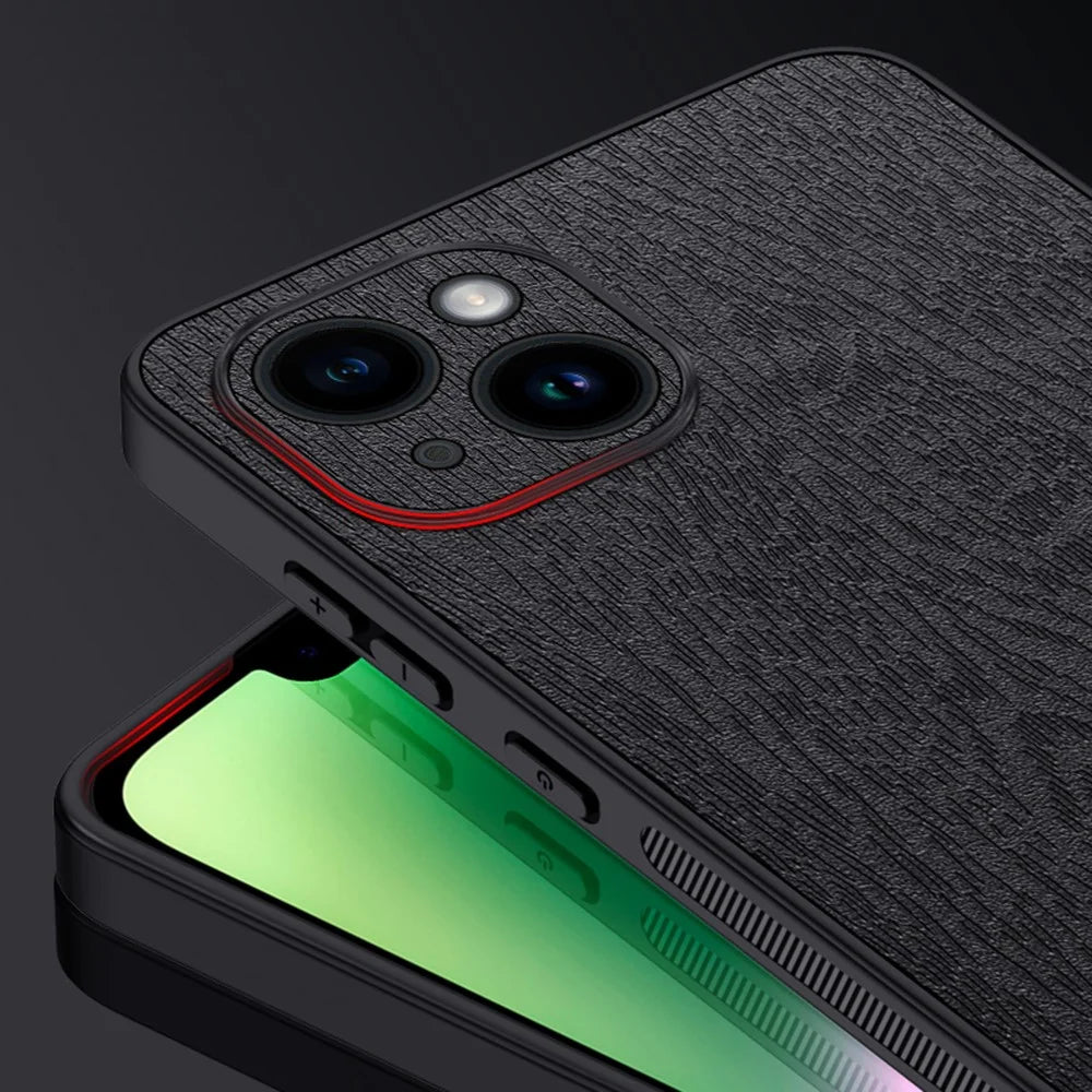 Camera Protection Phone Cover For iPhone 13 6.1 inch PU Leather+PC+TPU Case - Grey - 5