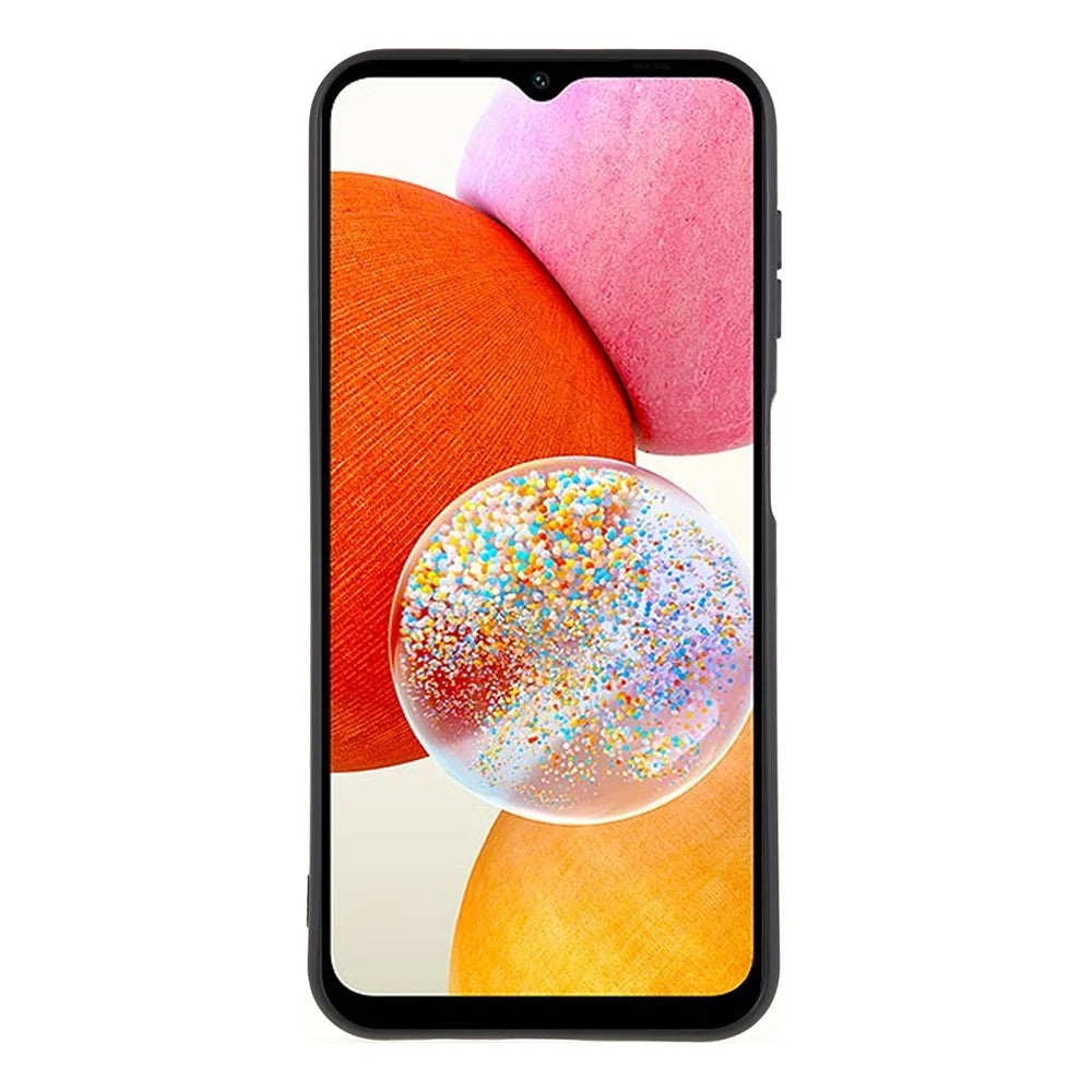 For Samsung Galaxy A14 5G / 4G Soft TPU 2.0mm Phone Case Precise Cutout Liquid Silicone Texture Arc Edge Phone Cover - Black - 3