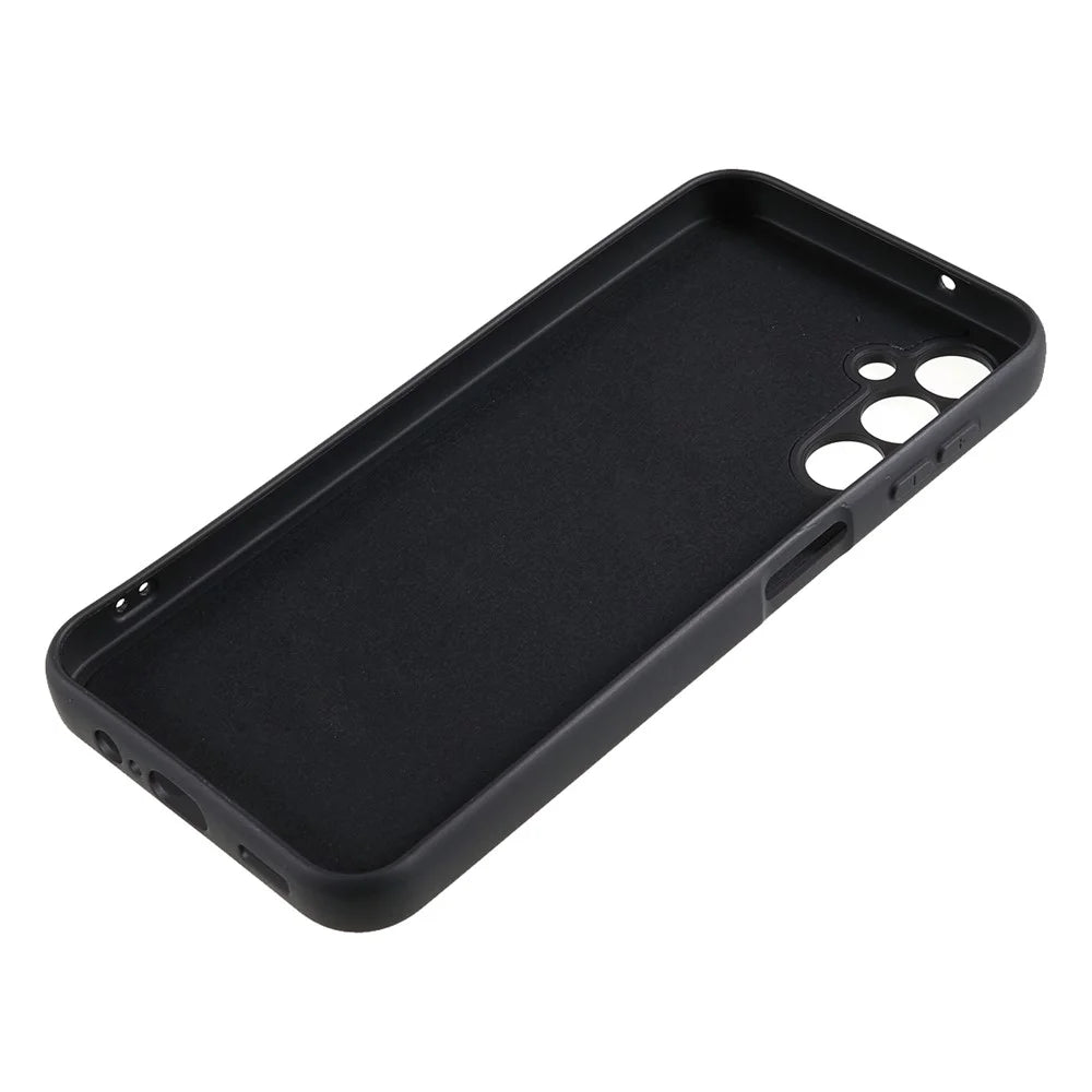 For Samsung Galaxy A14 5G / 4G Soft TPU 2.0mm Phone Case Precise Cutout Liquid Silicone Texture Arc Edge Phone Cover - Black - 5