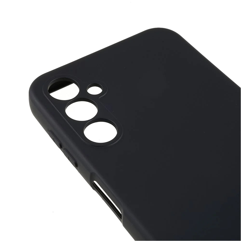 For Samsung Galaxy A14 5G / 4G Soft TPU 2.0mm Phone Case Precise Cutout Liquid Silicone Texture Arc Edge Phone Cover - Black - 7
