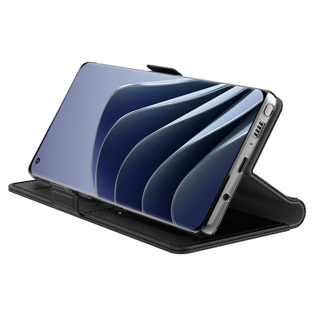 For OnePlus Nord CE 3 Lite 5G / Nord N30 5G PU Leather Card Holder Stand Cover Anti-drop Phone Case with Mirror - Black - 2
