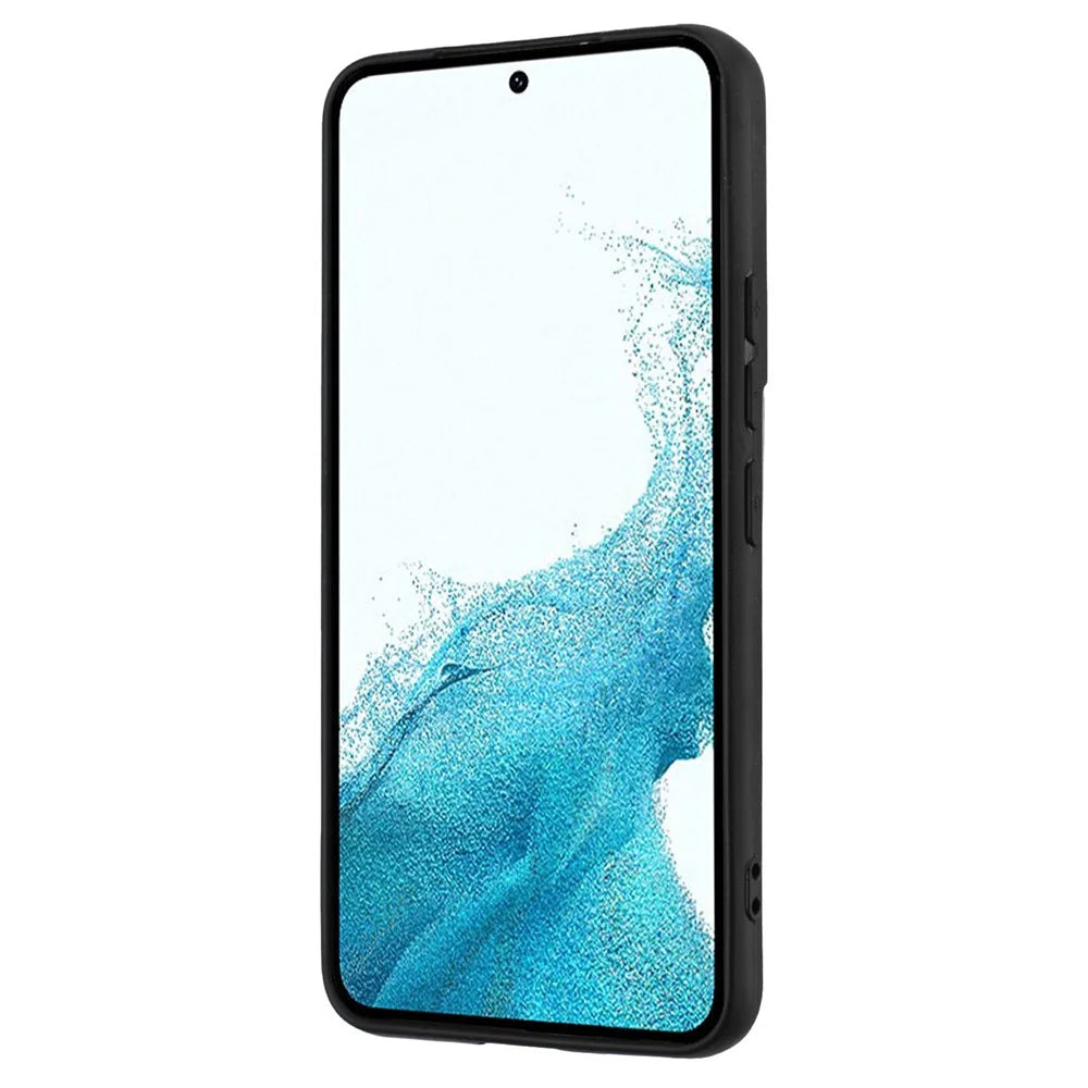 Ring Kickstand Cover for Samsung Galaxy S22 5G Anti-drop Matte TPU Phone Case Works for Magnetic Car Mount - Black - 2