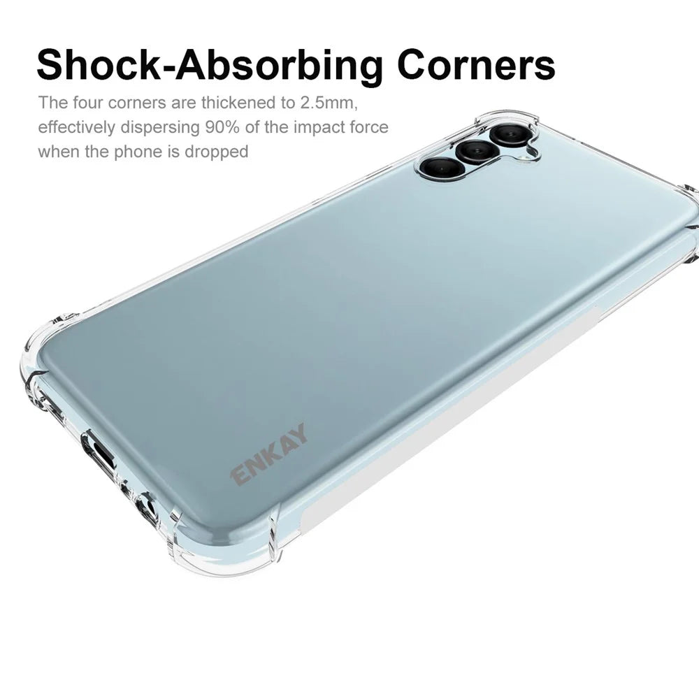 ENKAY HAT PRINCE For Samsung Galaxy M14 5G Anti-slip Strip Edge Phone Case Soft TPU HD Clear Phone Cover - 2