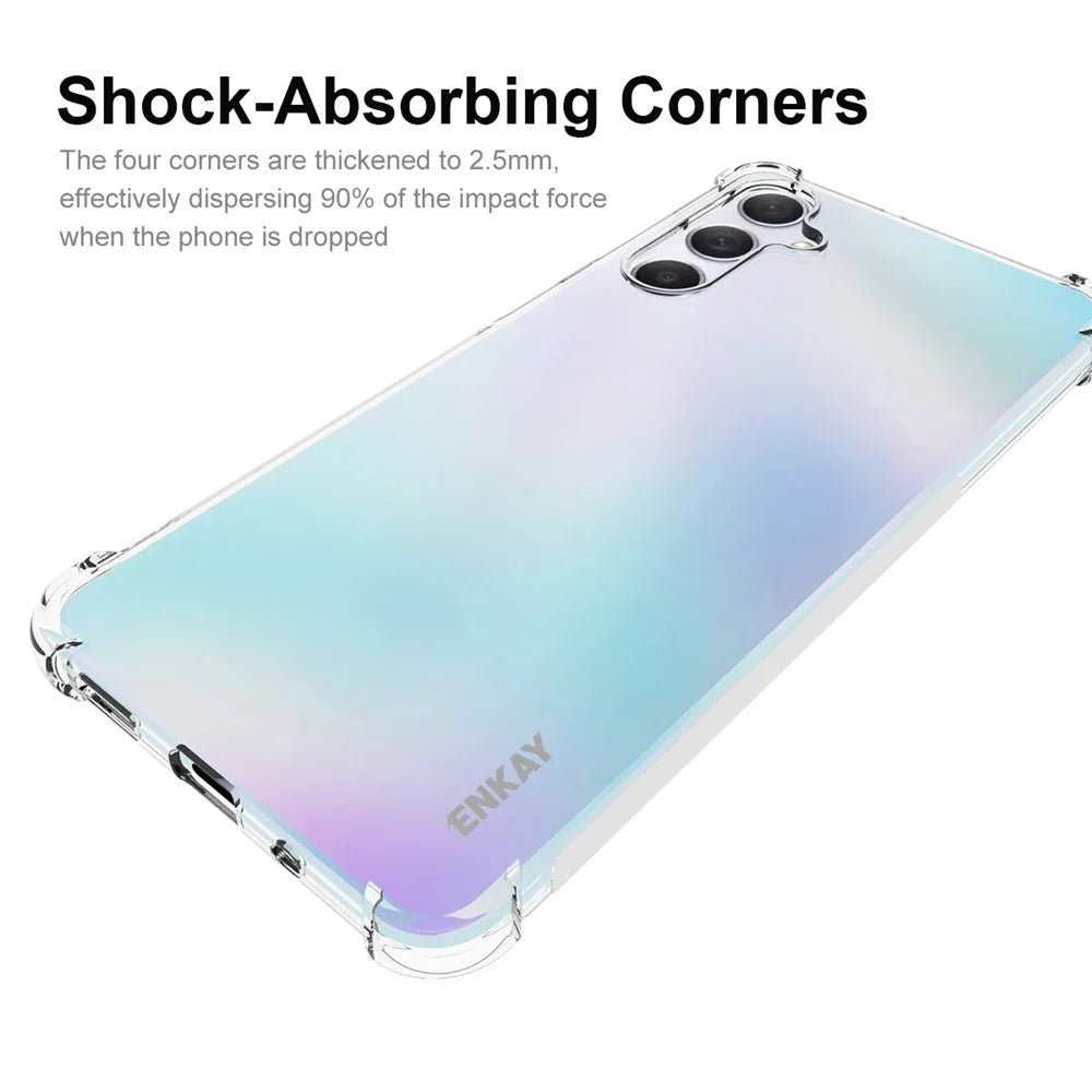 ENKAY HAT PRINCE For Samsung Galaxy M54 5G / F54 5G Anti-slip Strip Edge Smartphone Cover TPU Clear Phone Cover - 2
