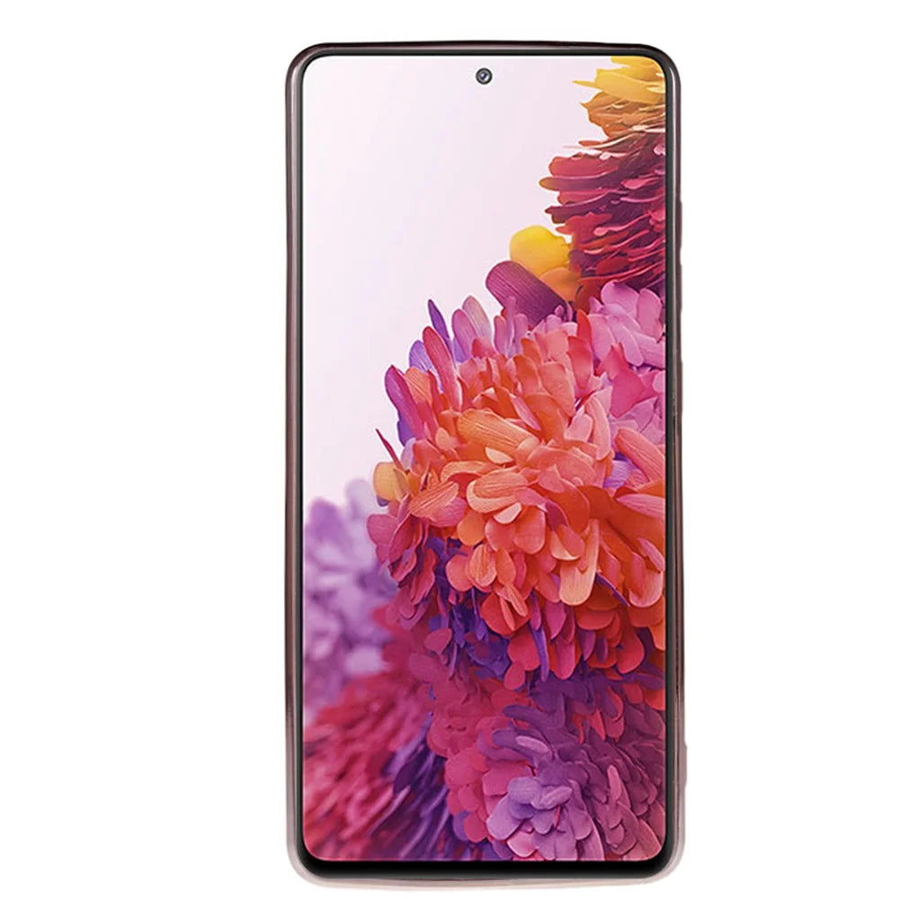 KADEM For Samsung Galaxy S20 FE / FE 5G / FE 2022 / S20 Lite Rhinestone Kickstand Phone Case Flower Pattern Gradient Glitter TPU Cover - Rose Gold - 2