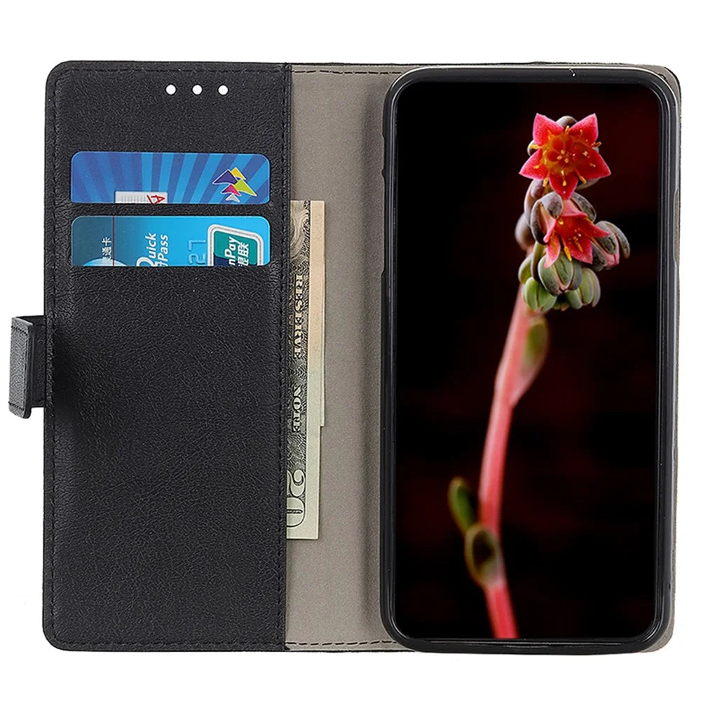 Anti-Scratch Protective Cover for Google Pixel 8 PU Leather Wallet Phone Case with Stand - Black - 2