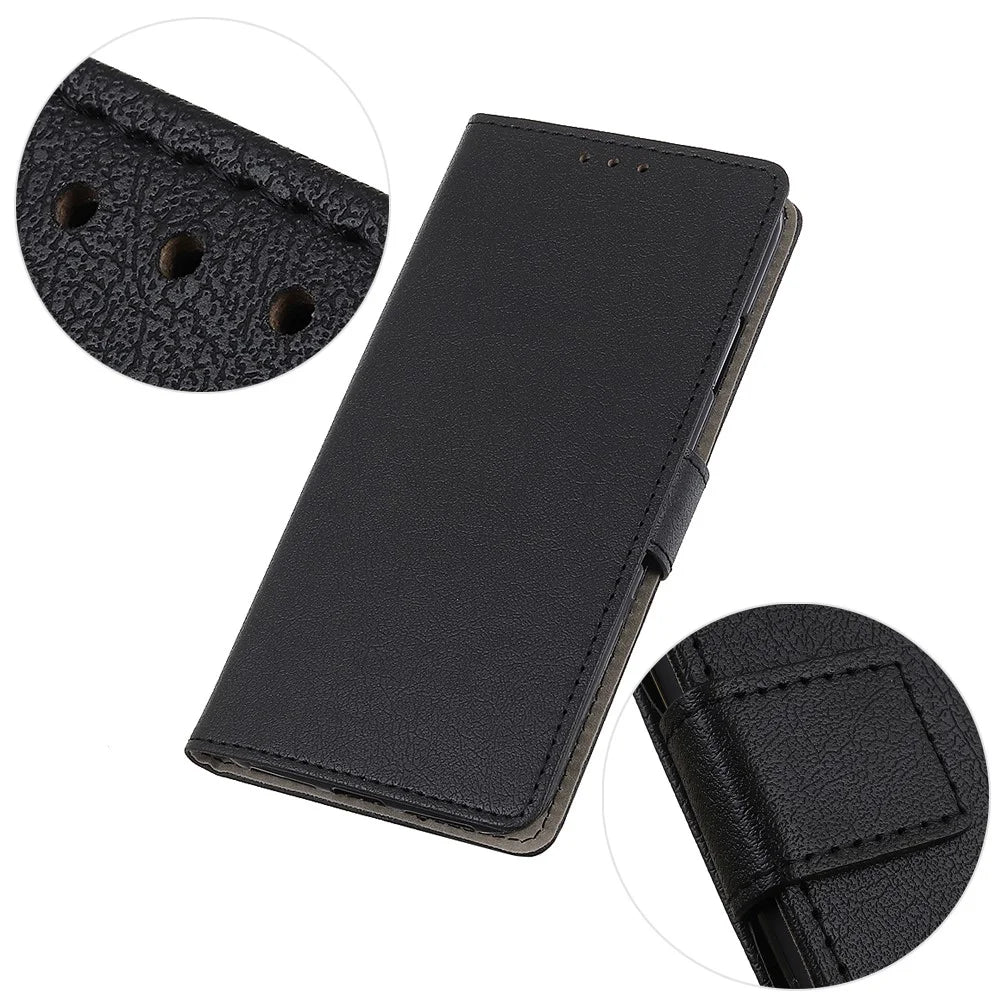 Anti-Scratch Protective Cover for Google Pixel 8 PU Leather Wallet Phone Case with Stand - Black - 4