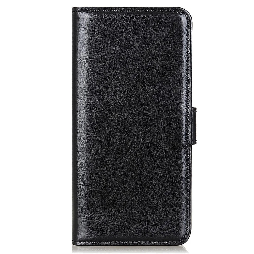 Phone Cover for Google Pixel 8 Pro PU Leather+TPU Wallet Crazy Horse Texture Cellphone Case - Black - 6