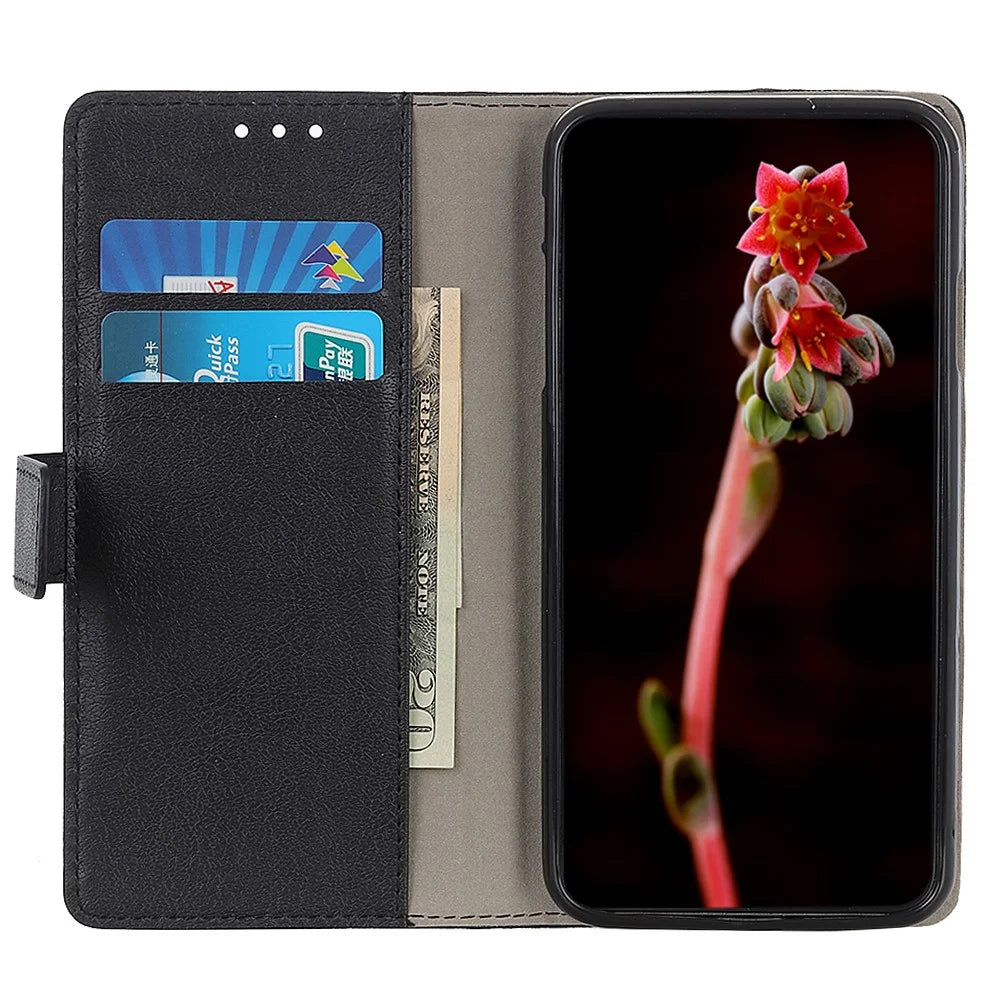 Anti-Scratch Cover for Google Pixel 8 Pro PU Leather Wallet Phone Protective Case with Stand - Black - 2