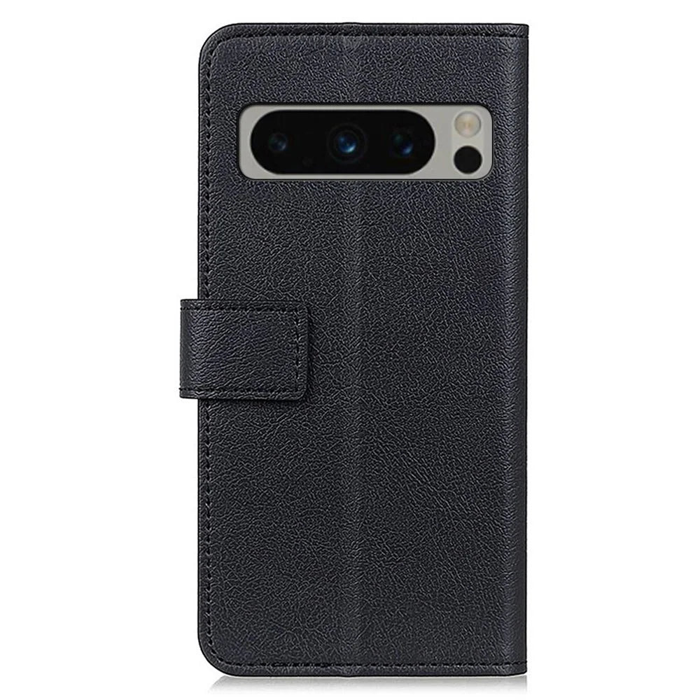 Anti-Scratch Cover for Google Pixel 8 Pro PU Leather Wallet Phone Protective Case with Stand - Black - 7