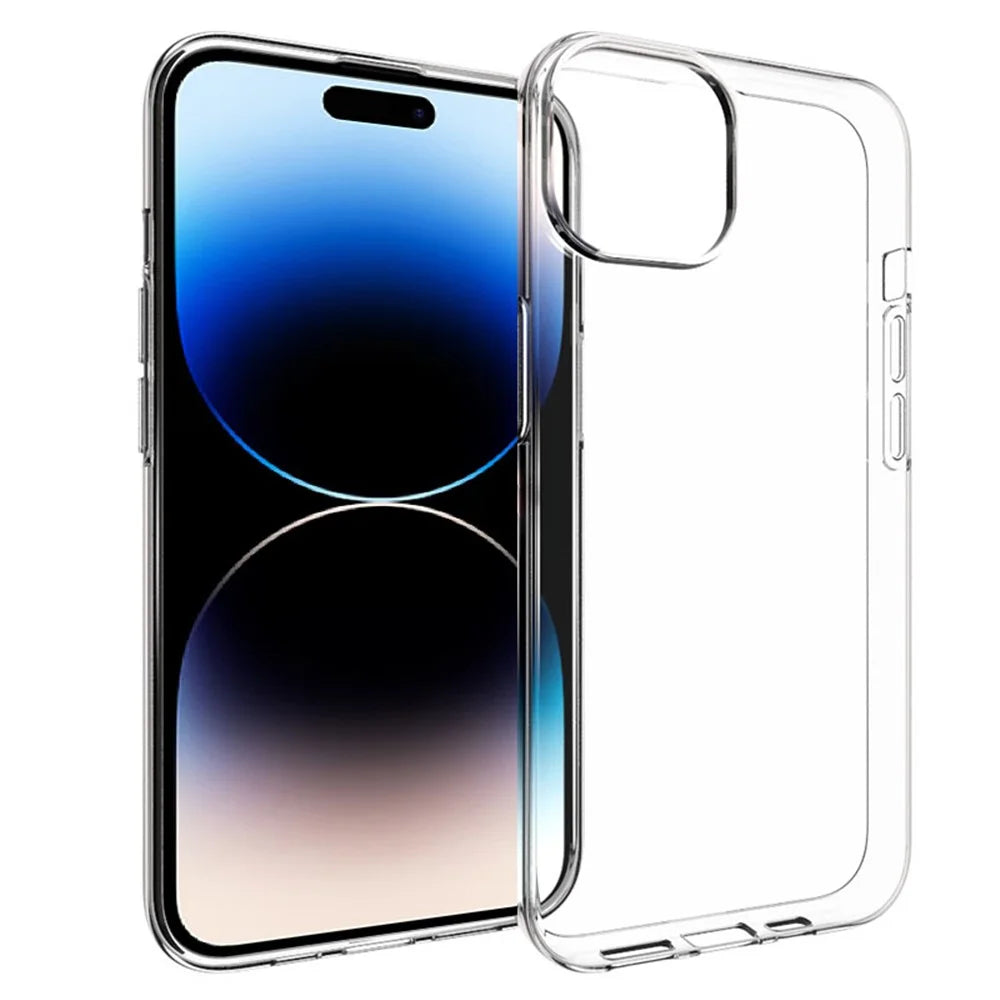 For iPhone 15 Glossy Waterproof TPU Cell Phone Case Shockproof Anti-Dust Mobile Phone Cover Shell - 1