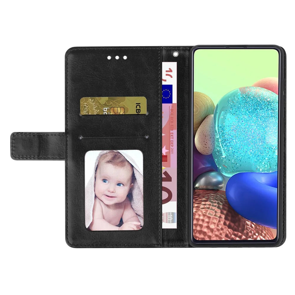 HT01 For Sony Xperia 10 V TPU+PU Leather Phone Case Imprinted Y-shaped Line Flip Stand Wallet Cover - Black - 2
